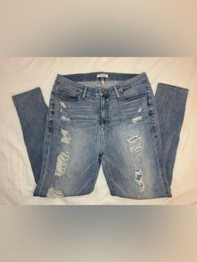 Good American Distressed Light Blue Women's Jeans